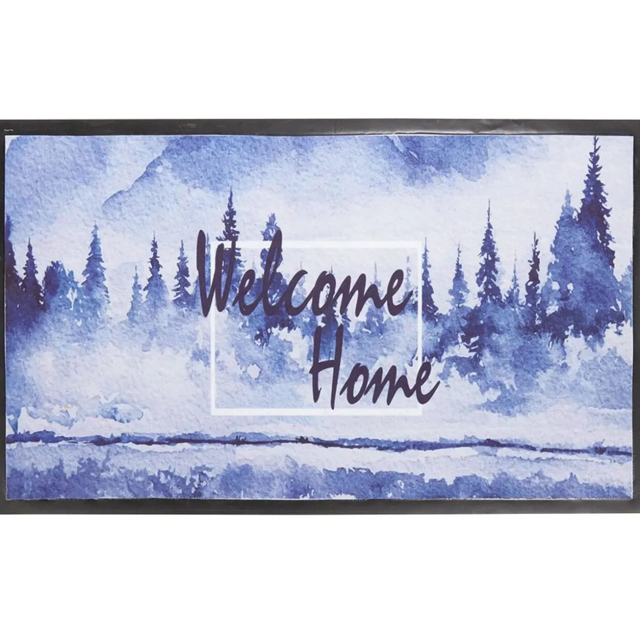 Tapis anti-poussière Welcome imprimé multicolore 75 x 45 cm