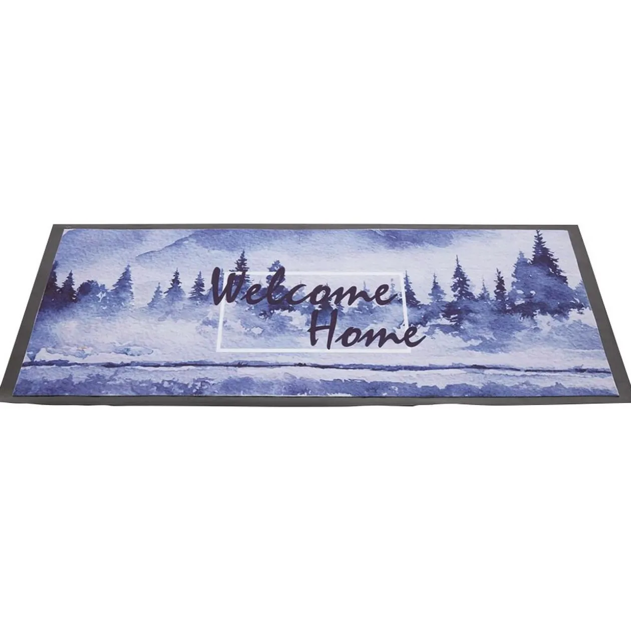 Tapis anti-poussière Welcome imprimé multicolore 75 x 45 cm