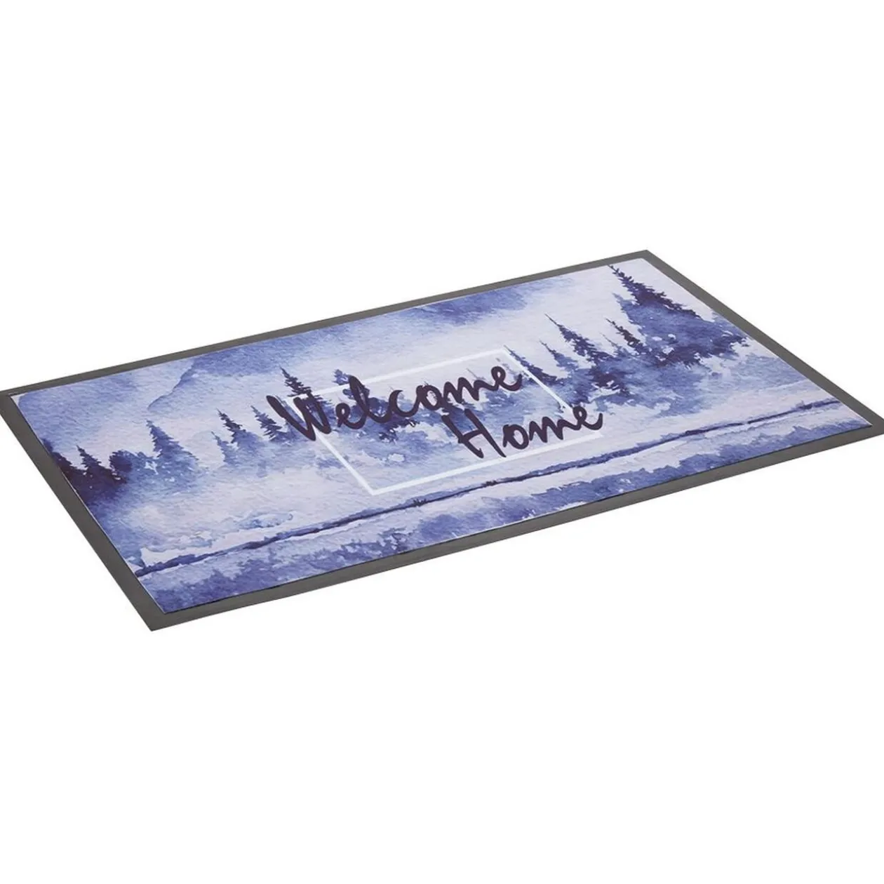 Tapis anti-poussière Welcome imprimé multicolore 75 x 45 cm