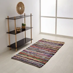 Tapis Chindi 140x70cm coton et polyester multicolore
