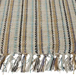 Tapis coton rayure multicolore 50x80cm