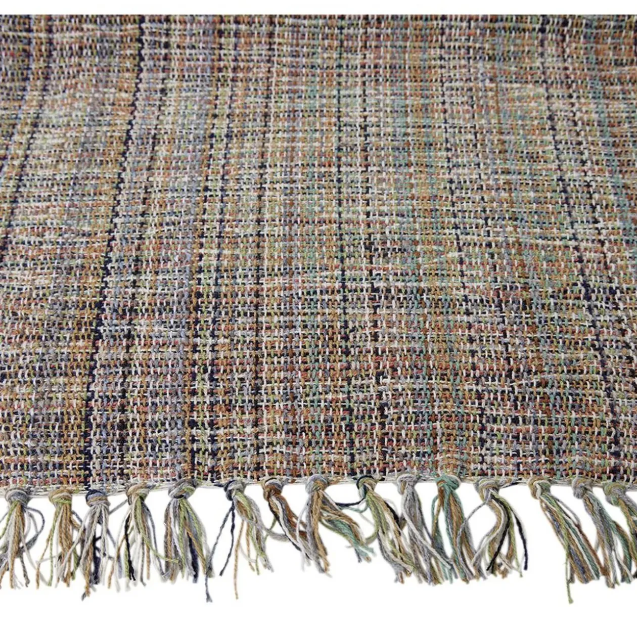 Tapis coton rayure multicolore 50x80cm