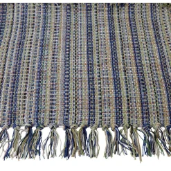 Tapis coton rayure multicolore 50x80cm