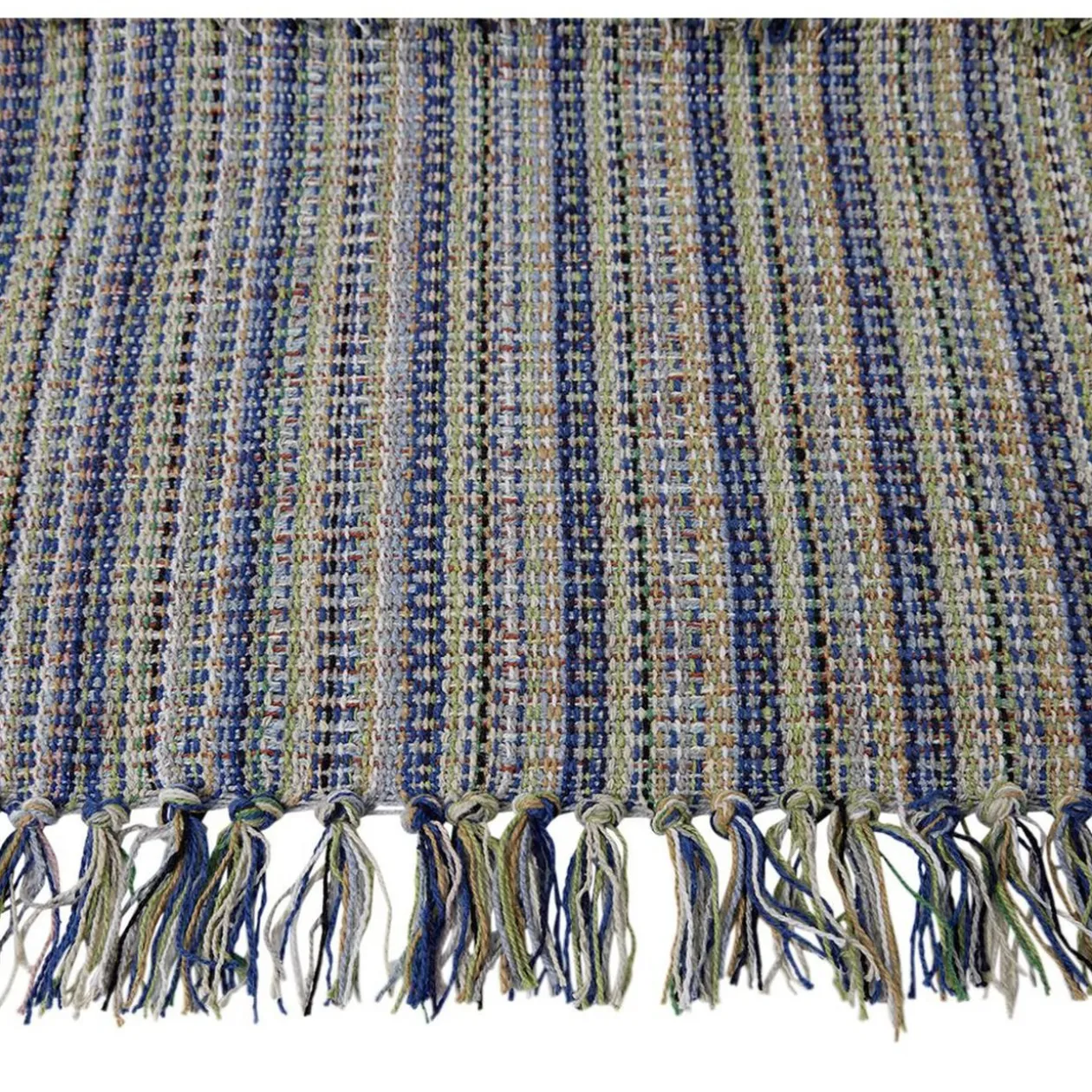 Tapis coton rayure multicolore 50x80cm