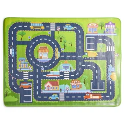Tapis de jeu voiture avec dessin de ville 89x119,5cm