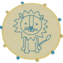 Tapis enfant rond imprimé lion ø60 cm