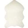 Tapis fausse fourrure blanc cassé 60x90cm