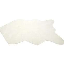 Tapis fausse fourrure blanc cassé 60x90cm