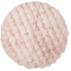 Tapis fausse fourrure rond relief bulle Ø90cm - 3 modèles