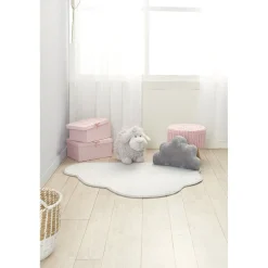 Tapis forme nuage gris clair