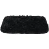 Tapis imitation fourrure noir