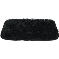 Tapis imitation fourrure noir