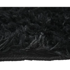 Tapis imitation fourrure noir