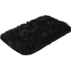 Tapis imitation fourrure noir