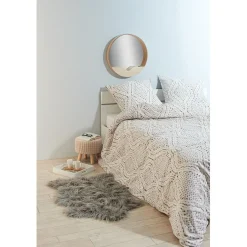 Tapis imitation peau de bête gris