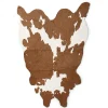 Tapis imitation peau de vache Vially marron et blanc