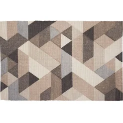 Tapis imprimé design géométrique plastique recyclé 60x90 cm