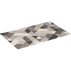 Tapis imprimé design géométrique plastique recyclé 60x90 cm