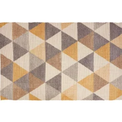 Tapis imprimé design géométrique plastique recyclé 100x150 cm