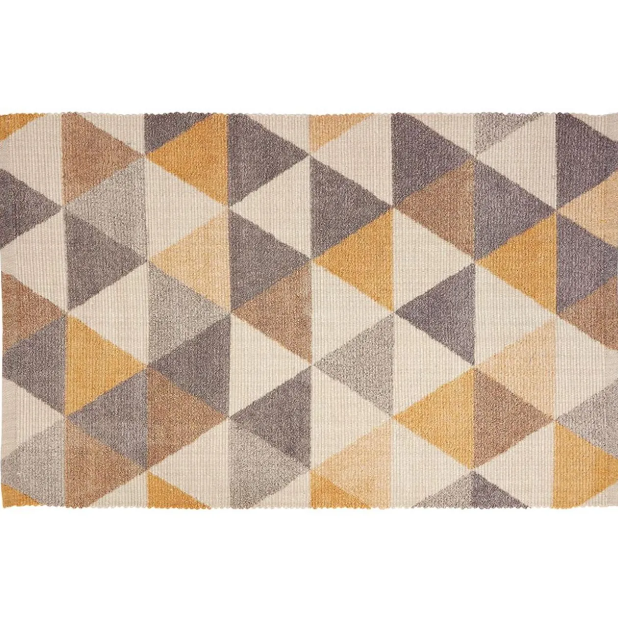 Tapis imprimé design géométrique plastique recyclé 100x150 cm