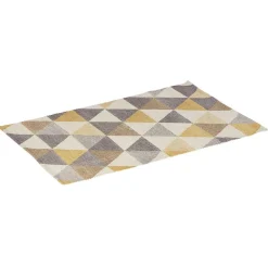 Tapis imprimé design géométrique plastique recyclé 100x150 cm