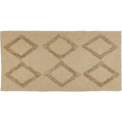 Tapis jute tufté jute et coton 140x70cm