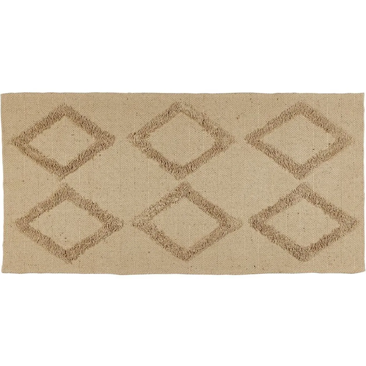 Tapis jute tufté jute et coton 140x70cm