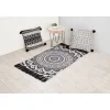 Tapis mandala ethnique noir et blanc