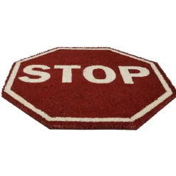 Tapis paillasson hexagone panneau STOP