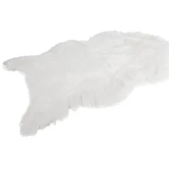 Tapis peau de bête blanc