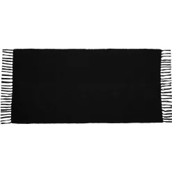 Tapis rectangulaire à franges en coton uni 70x140 cm