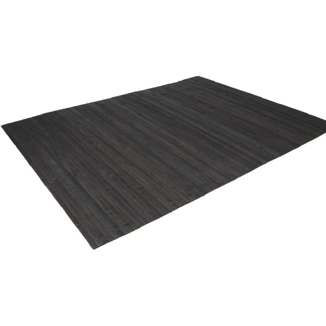 Tapis rectangulaire bambou gris foncé