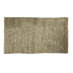 Tapis rectangulaire coton tufté marron 120x170 cm