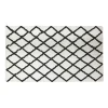 Tapis rectangulaire coton tufté blanc noir 120x170 cm