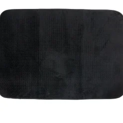 Tapis rectangulaire effet zig zag uni noir