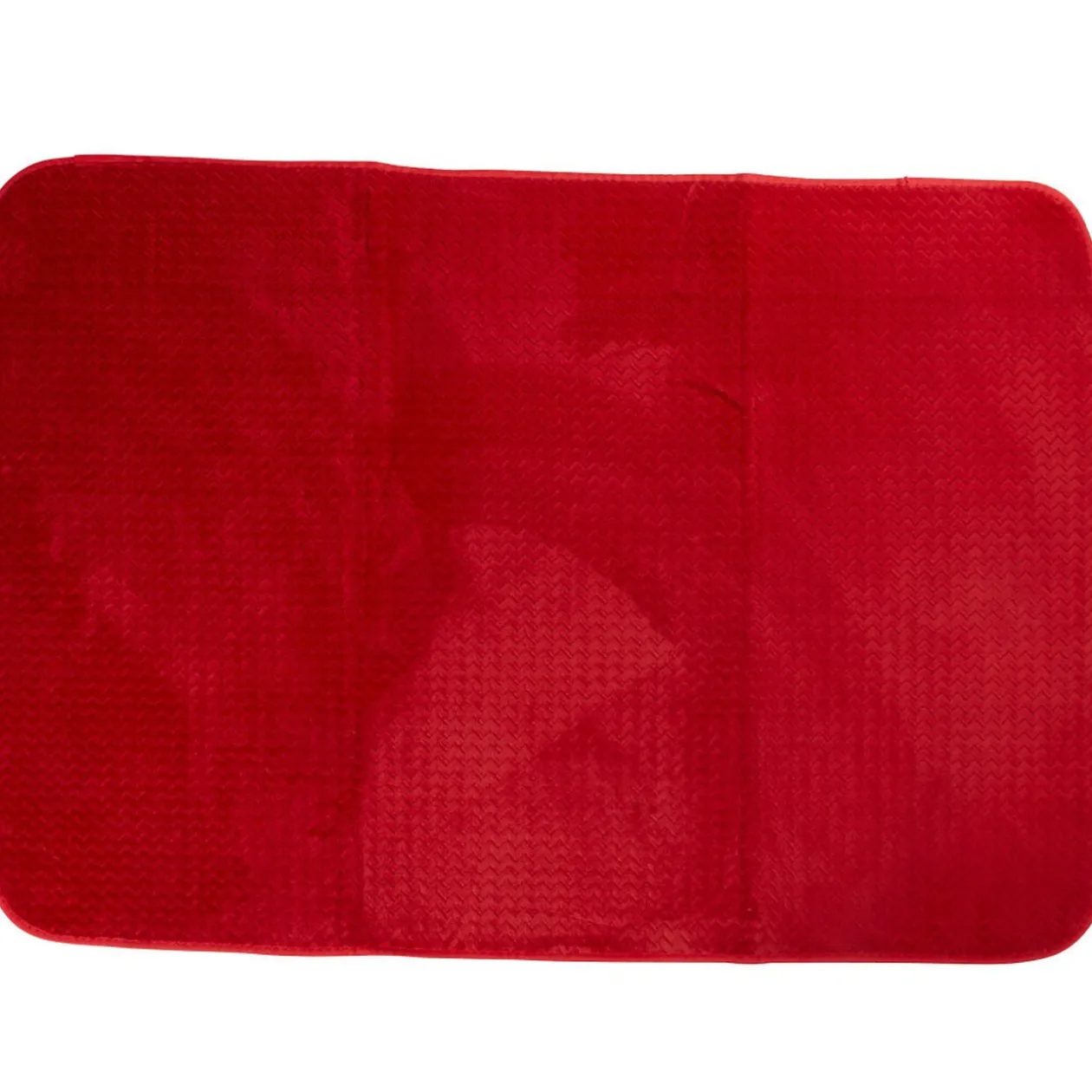 Tapis rectangulaire effet zig zag uni fuchsia