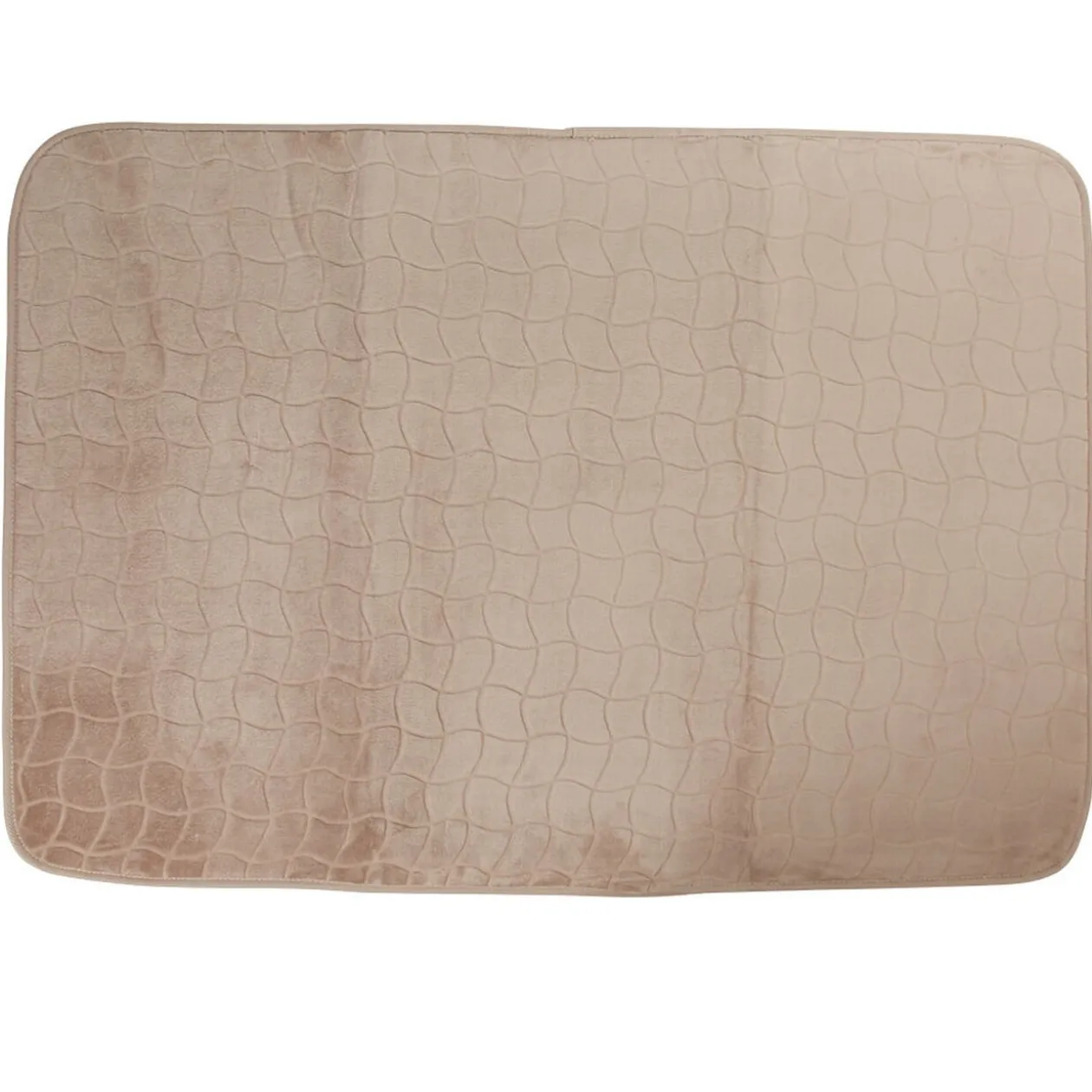 Tapis rectangulaire effet écaille uni taupe