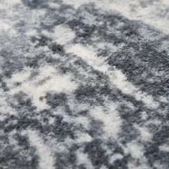 Tapis rectangulaire effet marbré gris noir