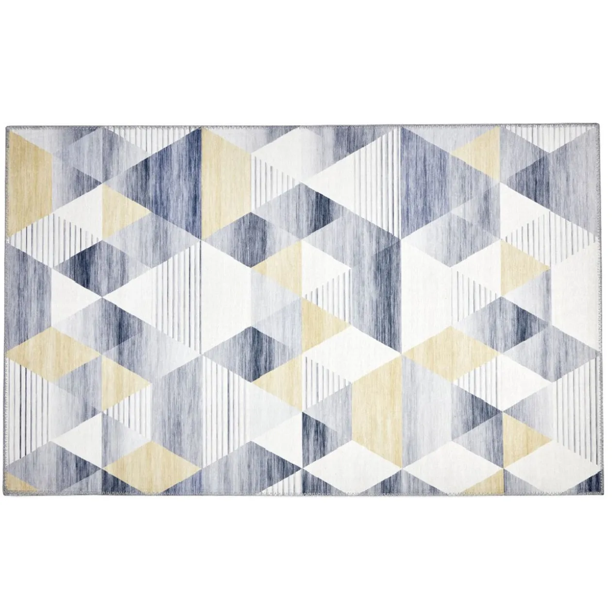 Tapis rectangulaire en chenille tissé avec imprimé