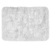 Tapis rectangulaire fourrure Shaggy gris clair