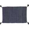 Tapis rectangulaire jute bleu