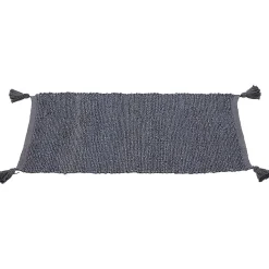 Tapis rectangulaire jute bleu