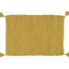 Tapis rectangulaire jute jaune moutarde