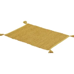 Tapis rectangulaire jute jaune moutarde