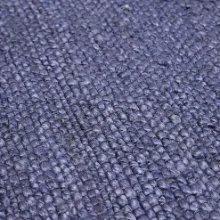Tapis rectangulaire jute bleu