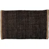 Tapis rectangulaire jute noir beige 60x90 cm