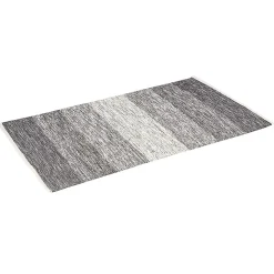 Tapis rectangulaire rayure blanche et noire