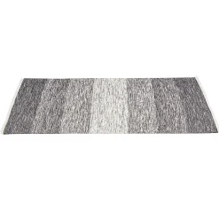 Tapis rectangulaire rayure blanche et noire