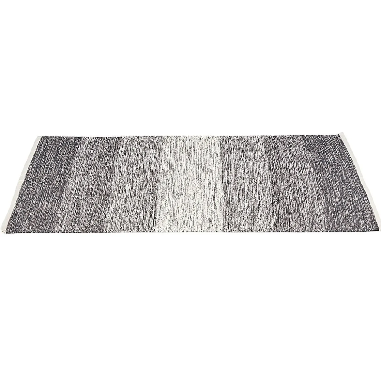 Tapis rectangulaire rayure blanche et noire