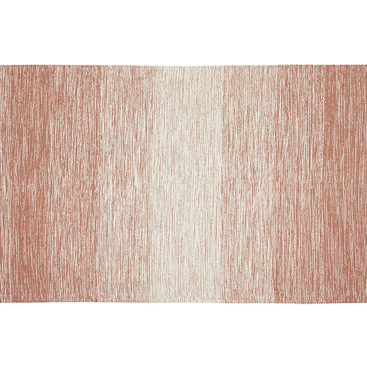 Tapis rectangulaire rayure blanche et rouge teck